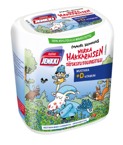 Herra Hakkaraisen täysksylitolipastilli Mustikka+D 45g