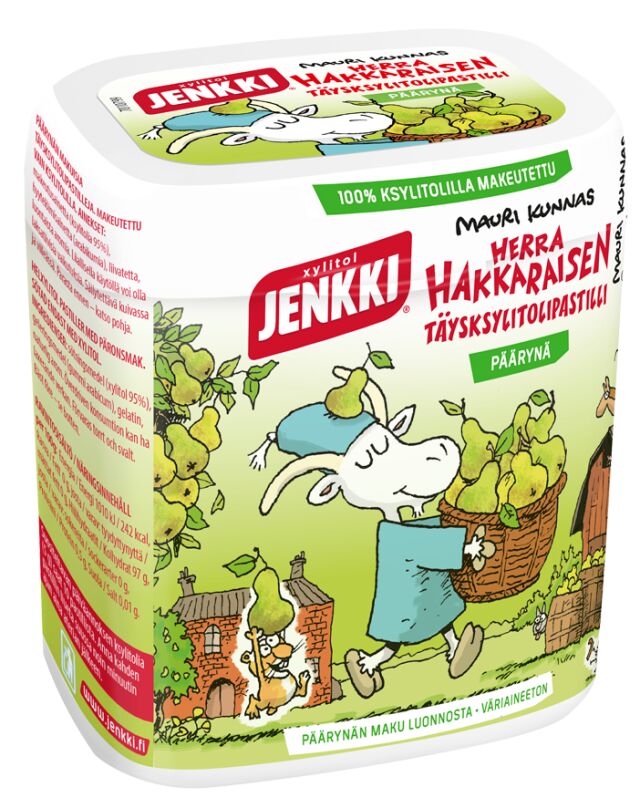 Jenkki Herra Hakkaraisen täysksylitolipastilli päärynä 55g Cloetta