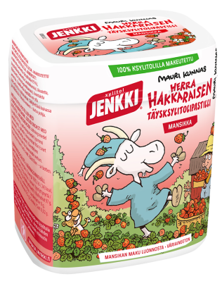 Jenkki Herra Hakkaraisen täysksylitolipastilli mansikka 55g