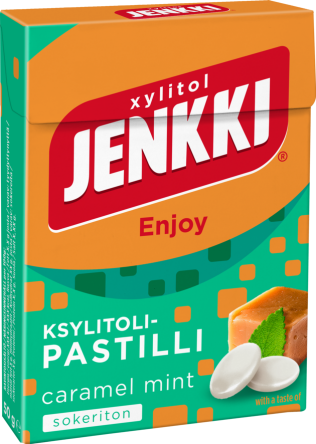Jenkki Enjoy Caramel Mint -pastilli 50g