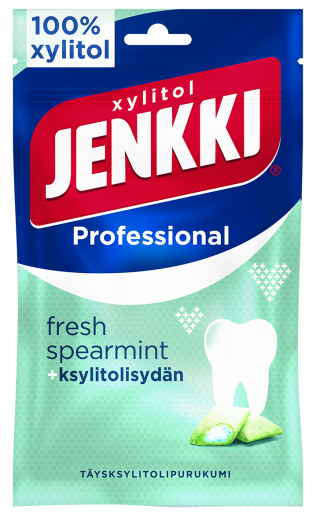 Jenkki Professional Täysksylitolisydän Fresh Spearmint 70g